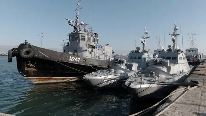 در سال ۲۰۱۸ در تنگه کرچ روسیه سه کشتی نیروی دریایی اوکراین را توقیف و ۲۳ خدمه آن را بازداشت کرد