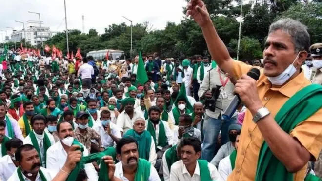 انڈیا کے کسانوں کا احتجاج