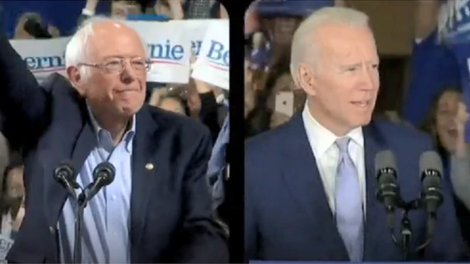 Hai ứng cử viên Dân chủ Joe Biden và Bernie Sanders bứt phá sau Siêu Thứ Ba