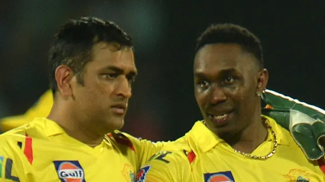 धोनी और ड्वेन ब्रावो