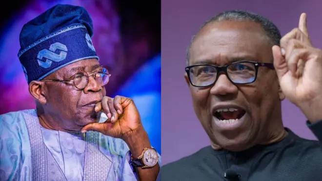 Bola Tinubu and Peter Obi