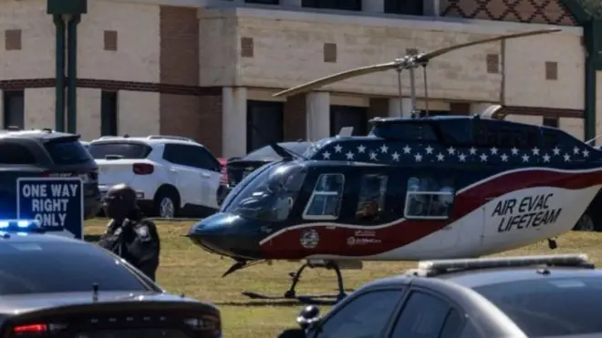 Вертолет на месте происшествия 