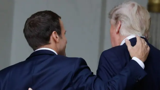 Дональд Трамп та Еммануель Макрон