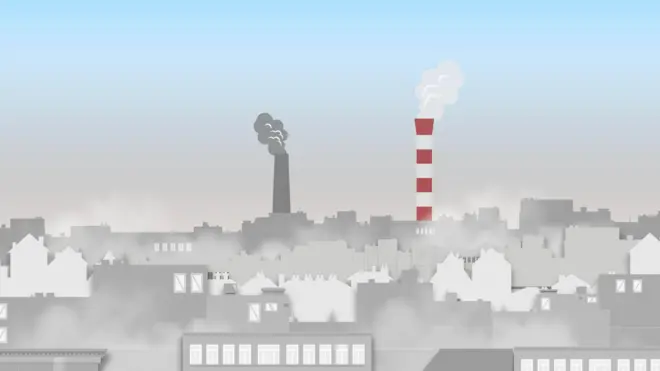 Ilustracija zagađenja u Beogradu 