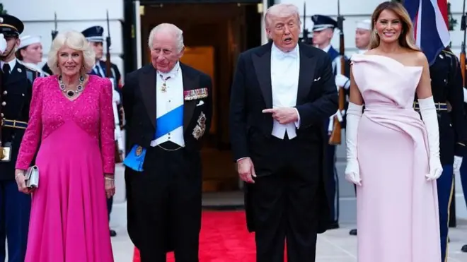 ব্রিটেনের রাজা, রানি এবং যুক্তরাষ্ট্রের প্রেসিডেন্ট ও ফার্স্ট লেডি