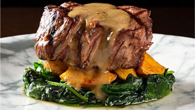 A fillet steak on a plate