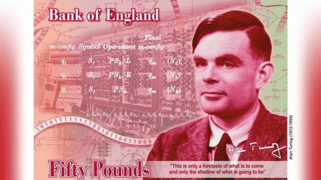英国最新宣布的50英镑纸币设计图