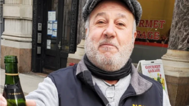 Francesco Vicari in a photo released by prosecutors, who said it was sent to associates after the collection of extortion money