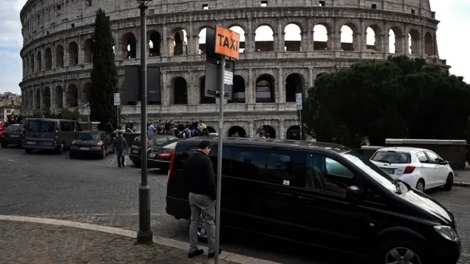 Roma'da taksi