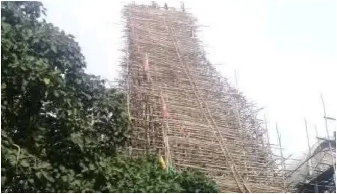 በአማራ ክልል፣ ሰሜን ሸዋ ምንጃር ሸንኮራ ወረዳ አረርቲ ማርያም ቤተክርስትያን ለግንባታ የተረበረበ እንጨት