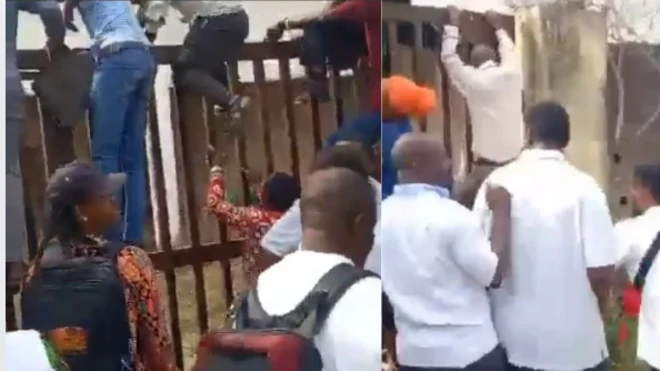 Awn osisẹ IKEDC to n fo geeti jade kuro ni ọọfisi