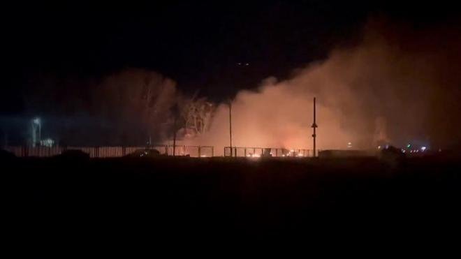 В соцсетях появилось видео пожара в Броварах