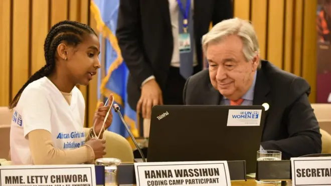 barrattuu Haannaa Barreessaa olaanaa UN Antonio Guterres waliin