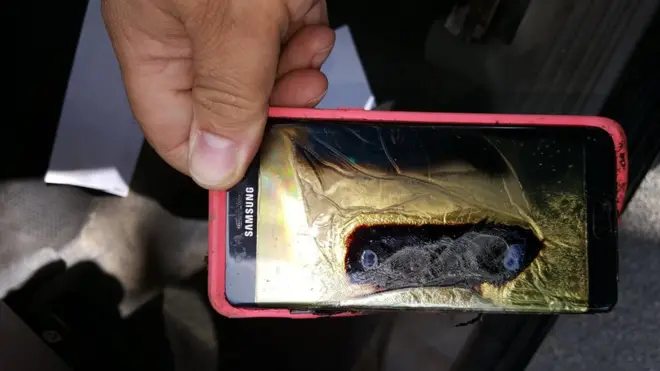 Passageiros têm sido alertados a desligar seus aparelhos Samsung dentro dos aviões por conta do riscocomo funciona o saque do estrela betincêndio