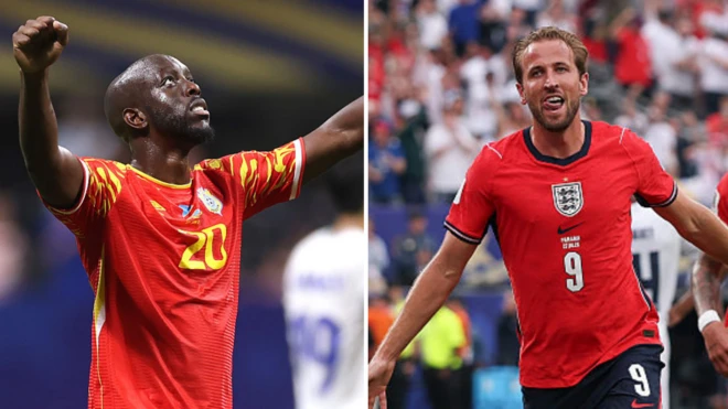 Yoane Wissa #20 of Congo DR dey celebrate afta im team 3-1 win for di FIFA World Cup 2026 Group K, Harry Kane #9 of England dey celebrate im team second goal for di FIFA World Cup 2026 Group L
