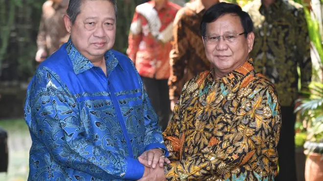 Prabowo Subianto dan Susilo Bambang Yudhoyono merampungkan pertemuan di Jakarta, Senin (30/7).