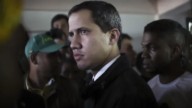 Juan Guaidó, no último domingo na Venezuela