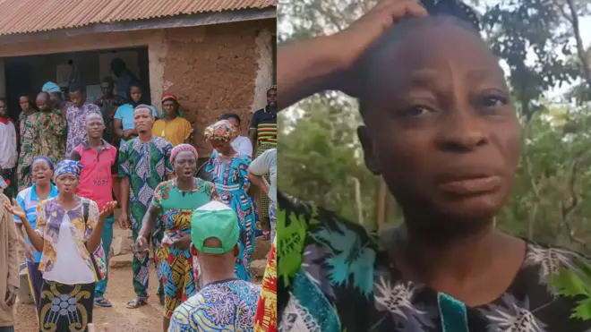 Awọn eeyan ilu Esinele ni ijọba ibilẹ Oriire l'Ogbomso ati Ọga agba ile ẹkọ Esinele tawọn agbebọn ti ji ọga ile ẹkọ naa atawọn akẹkọọ lọ