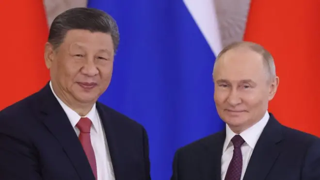 El presidente de China, Xi Jinping, y su par de Rusia, Vladimir Putin
