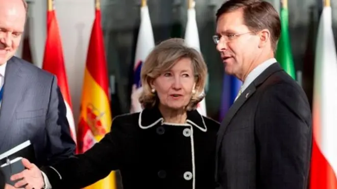 Büyükelçi Hutchison ve ABD Savunma Bakanı Mike Esper