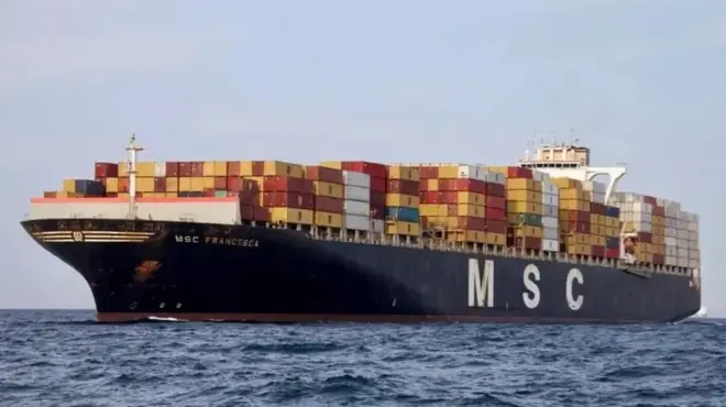 પનામાના જહાજ એમએસસી ફ્રાન્સેસ્કાની પ્રતીકાત્મક તસવીર