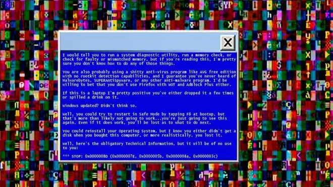 Экран с комьютерным вирусов