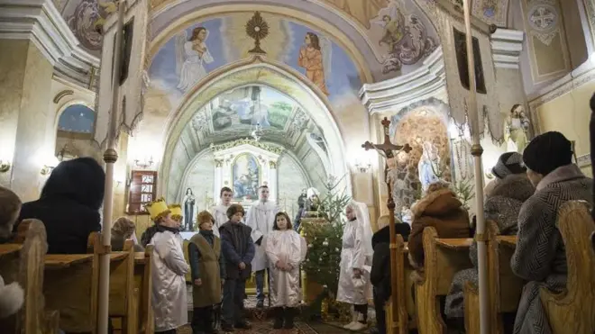 Відзначення Різдва Христового у римо-католицькій церкві у селі Холмок Ужгородського району