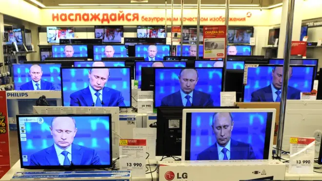 Владимир Путин на экранах