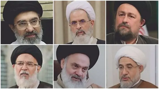 ሞጅታባ ኻሜኒ፣ አሊሬዛ አራፊ፣ ሐሳን ኾሜኒ፣ ሞሐመድ መህዲ ሚርባቄሪ፣ ሐሺም ሁሴይኒ ቡሼህሪ እና ሞህሲን አራኪ 