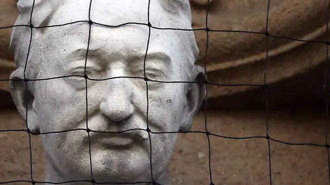 The statue of Cecil Rhodes at Oriel College, Oxford