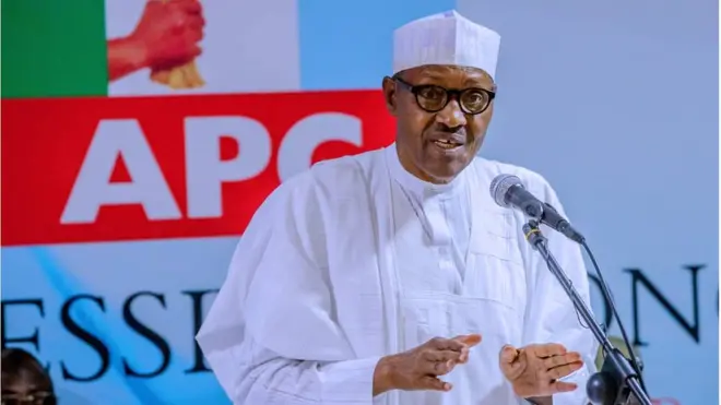 President Muhammadu Buhari announce di warning on Monday during APC cacus meeting for Abuja.