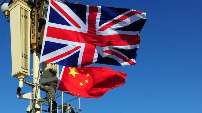 英国国旗与中国国旗