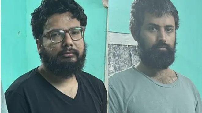 आईएसआईएस का रिक्रूटर हारिस फारूकी (काली टी शर्ट में)