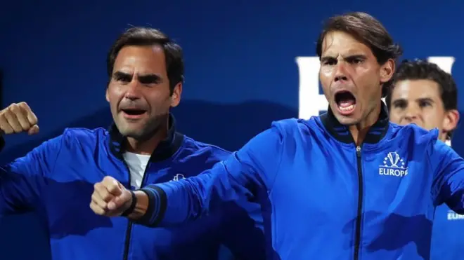 Roger Federer and Rafael Nadal