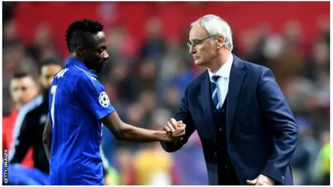 Onye kpọbatara Almed Musa na Leicester bụ onyeisi Claudio Ranieri
