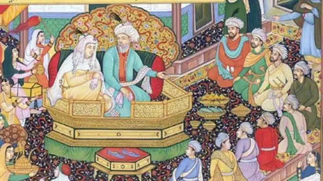 पत्नी बोर्तेसोबत चंगेज खान (पेंटिंग)