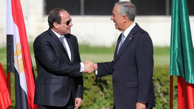 الرئيس السيسي خلال لقائه مع الرئيس مارسيلو ريبيلو دي سوسا