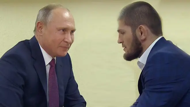 Владимир Путин и Хабиб Нурмагомедов.