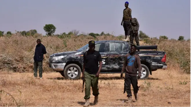 Nigerian security forces wey dey fight Boko Haram insurgency for Sambisa Forest, Maiduguri, Borno State