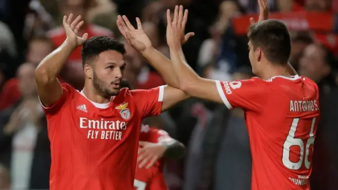 Homegrown players Goncalo Ramos (left) and Antonio Silva (right) have spearheaded Benfica's superb season