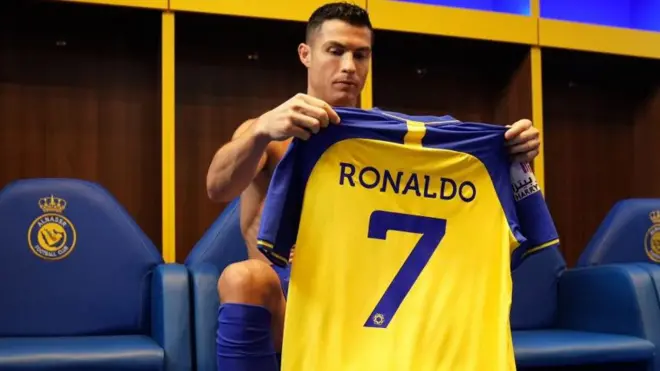 Cristiano Ronaldo for Al Nassr dressing room