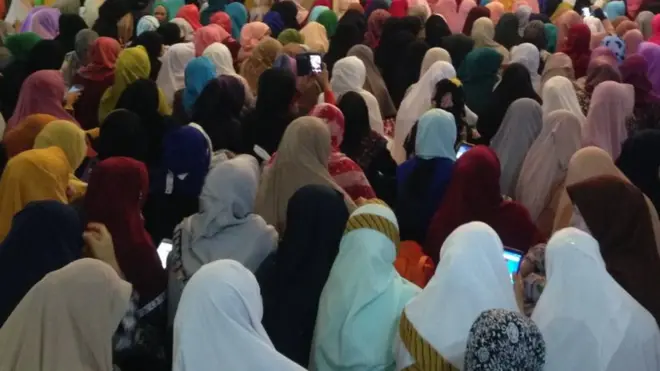 Para TKI di Hong Kong dalam sebuah kegiatan keagamaan menjelang Ramadhan lalu.