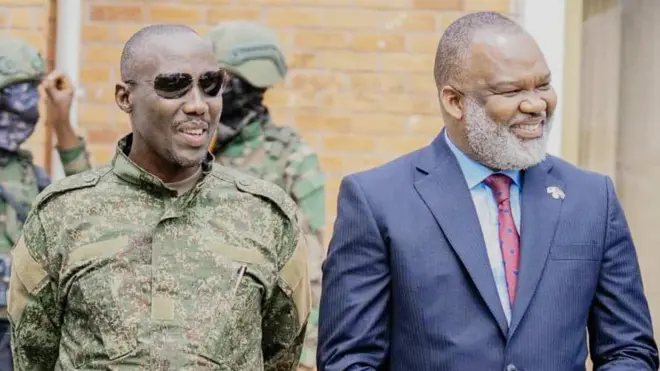 Sultani Makenga ukuriye igisirikare cya M23 na Corneille Nangaa ukuriye ishami rya politike rya AFC/M23