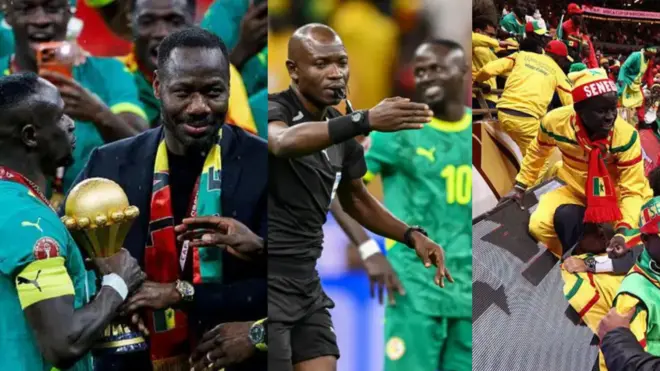 Akọnimọọgba Senegal Pape Thiaw ati Sadio Mane di ife ẹyẹ AFCON 2025 mu, rẹfiri fi fere bọnu