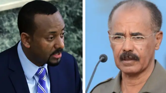 ጠቅላይ ሚኒስትር አብይ አህመድና ፕሬዚዳንት ኢሳይያስ አፈወርቂ