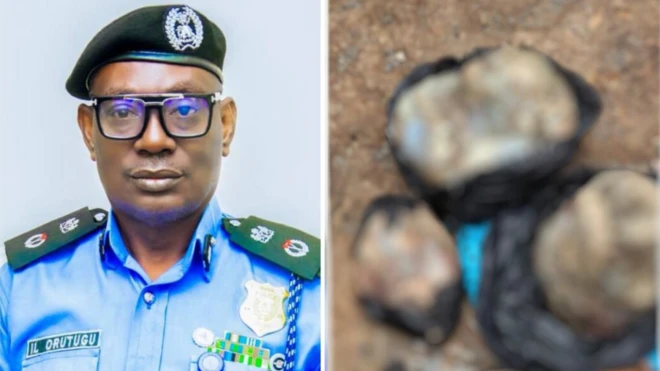 Police officer wit blur image by di side