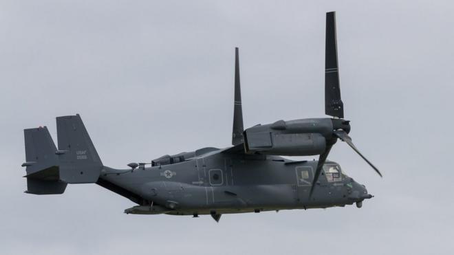 File photo of a US Osprey aircraft