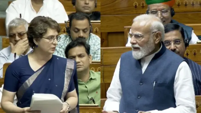 লোকসভায় সরকারের দাবি খণ্ডন করেছেন প্রিয়াঙ্কা গান্ধী-সহ অন্যান্য বিরোধী সংসদ সদস্যরা