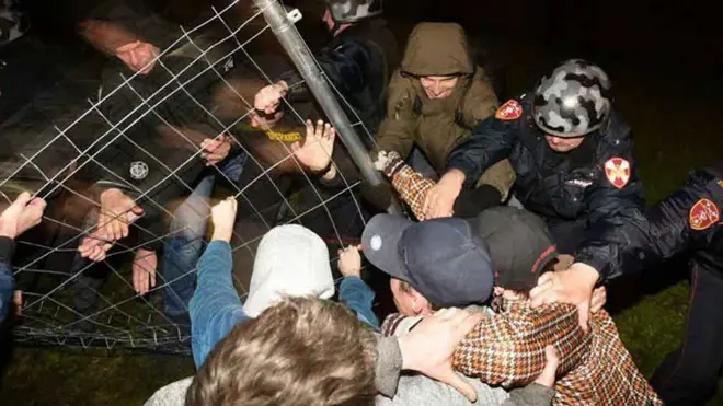 Задержание протестующих