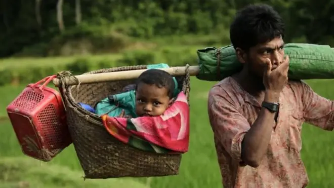 လေးရက် ခြေကျင် လျှောက်ပြီး ဘင်္ဂလားဒေ့၇ှ်ဘက် ရောက်လာသူ